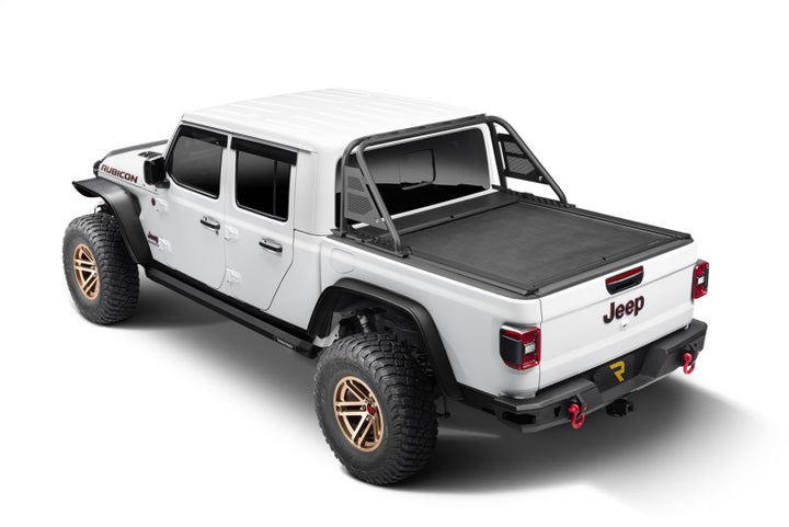 N-Fab ARC Sports Bar 20-22 Jeep Gladiator - Textured Black(Roll-N-Lock Cover Fitment Only) - Bull Strap