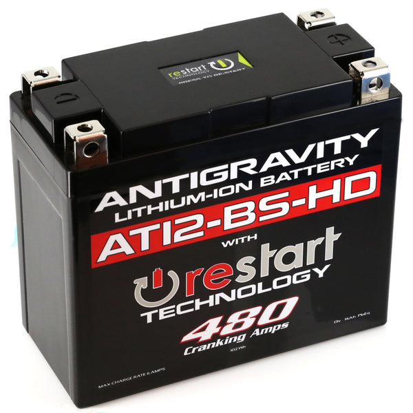Antigravity YT12-BS High Power Lithium Battery w/Re-Start - Bull Strap