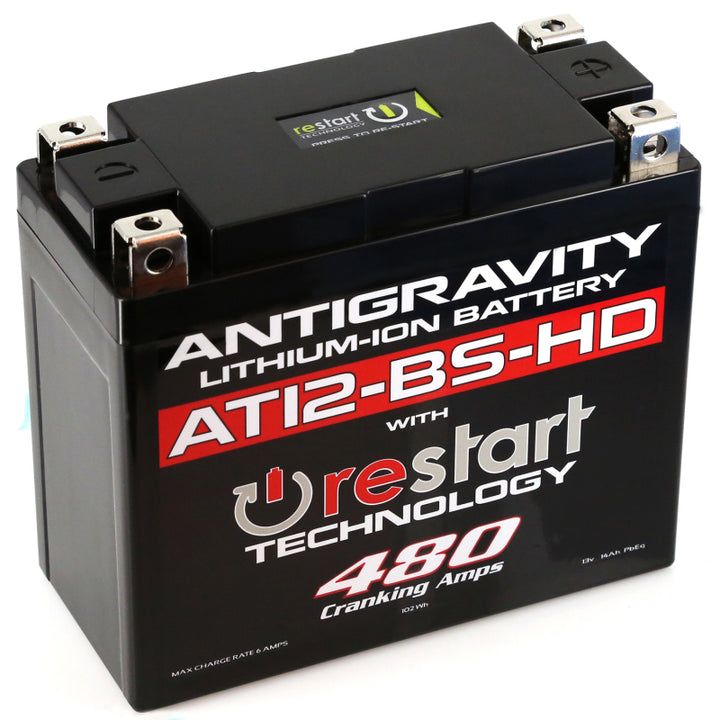 Antigravity YT12-BS High Power Lithium Battery w/Re-Start - Bull Strap