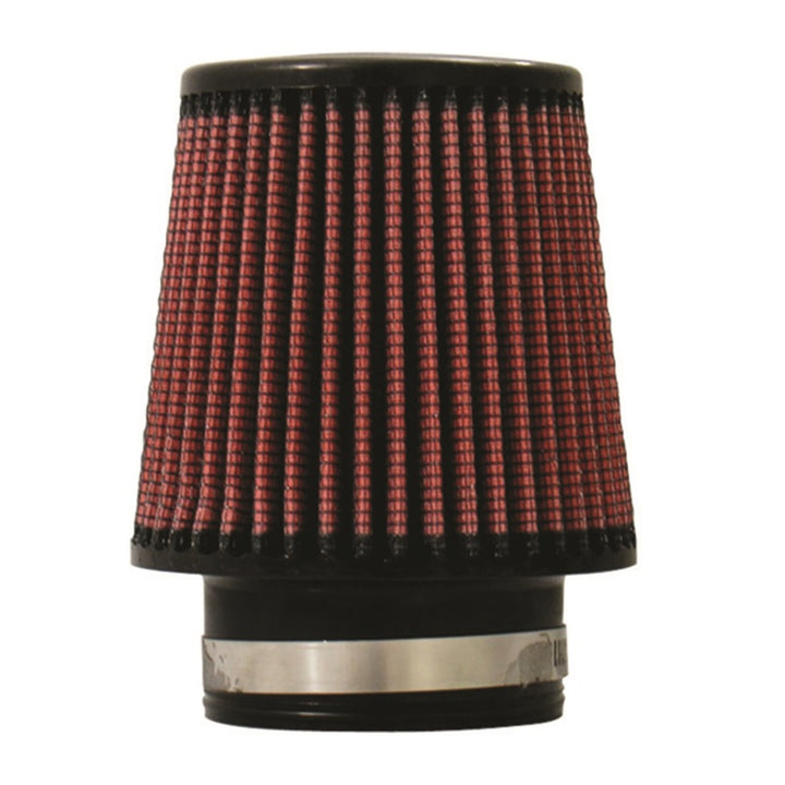 Injen High Performance Air Filter - 3.00 Black Filter 6 Base / 5 Tall / 4 Top - 45 Pleat - Bull Strap