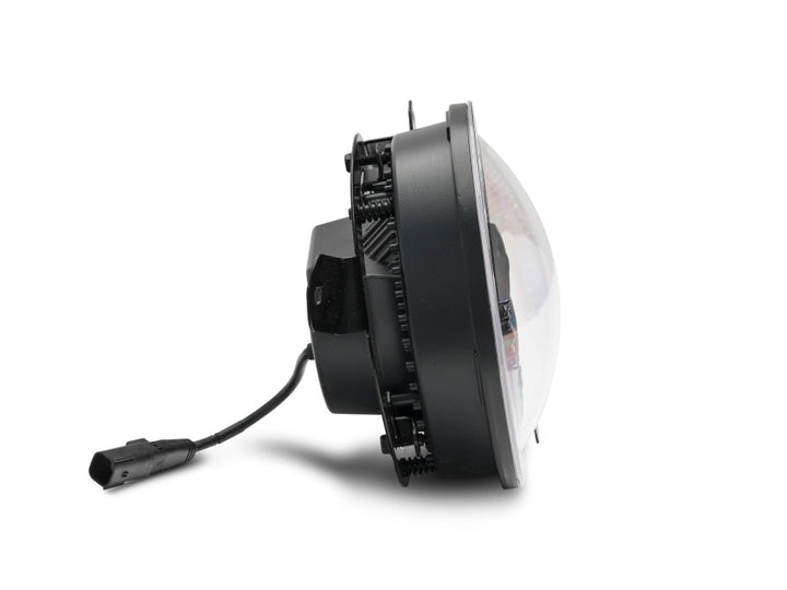 Raxiom 18-22 Jeep Wrangler JL/JT Axial Series LED Headlights- Black Housing (Clear Lens) - Bull Strap