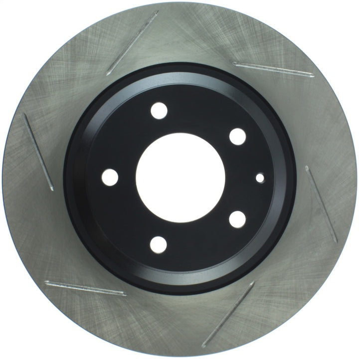 StopTech Power Slot 2003+ Mazda RX8 Slotted Right Rear Rotor - SPORT SUSPENSION ONLY - Bull Strap
