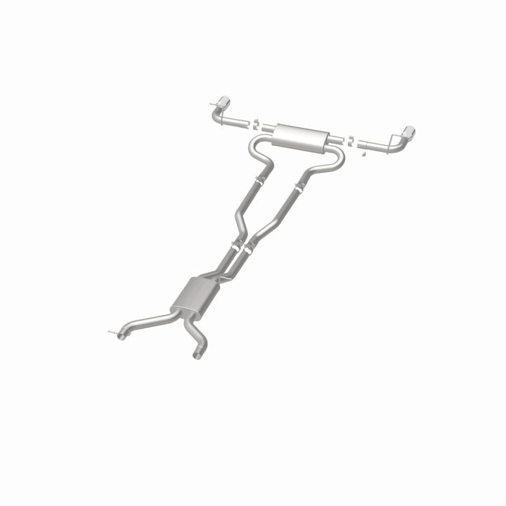 MagnaFlow 07 Audi Q7 V8 4.2L Dual Split Rear Exit Stainless Cat-Back Perf Exhaust - Bull Strap