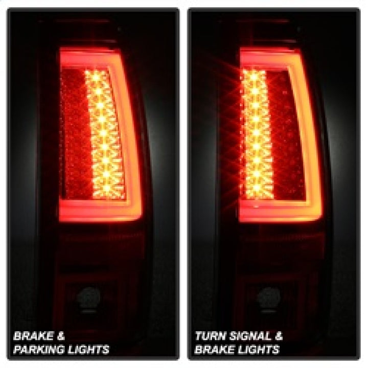 Spyder Chevy Silverado 1500/2500 99-02 Version 2 LED Tail Lights - Red Clear ALT-YD-CS99V2-LED-RC - Bull Strap