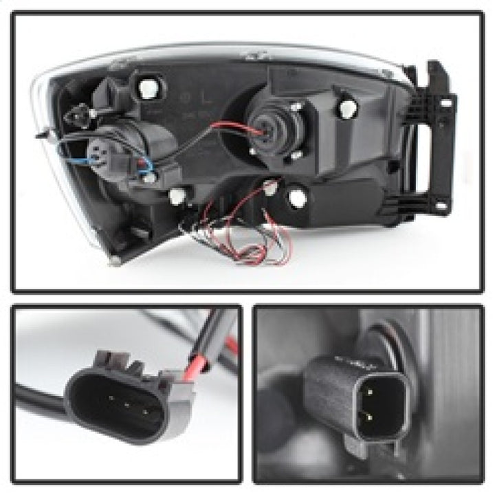 Spyder Dodge Ram 1500 06-08/Ram 2500 06-09 Projector Headlights LED Halo LED Chrm PRO-YD-DR06-HL-C - Bull Strap