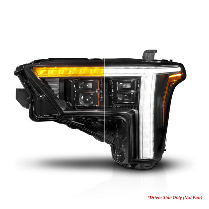 ANZO 22-24 Toyota Tundra (w/Factory LED Refl.) Z-Series Full LED Proj Headlights - Driver Side ONLY - Bull Strap