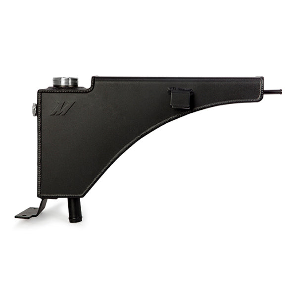 Mishimoto 99-03 Ford 7.3L Powerstroke Aluminum Degas Tank - Micro-Wrinkle Black - Bull Strap