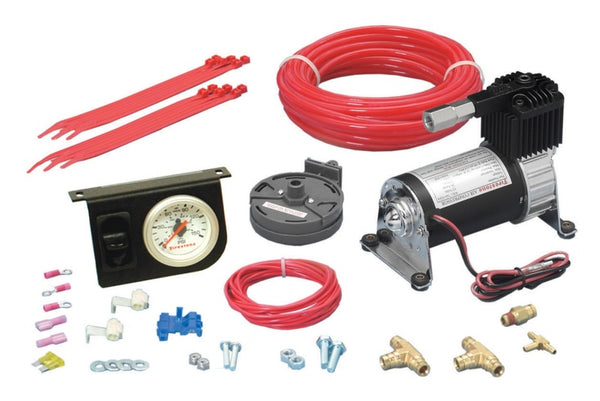Firestone Level Command II Standard Duty Single Analog Air Compressor System Kit (WR17602158) - Bull Strap