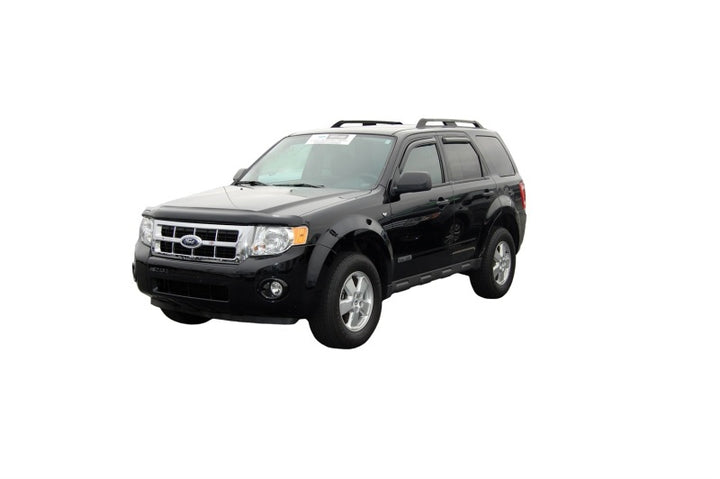 AVS 08-12 Ford Escape Ventvisor In-Channel Front & Rear Window Deflectors 4pc - Smoke - Bull Strap