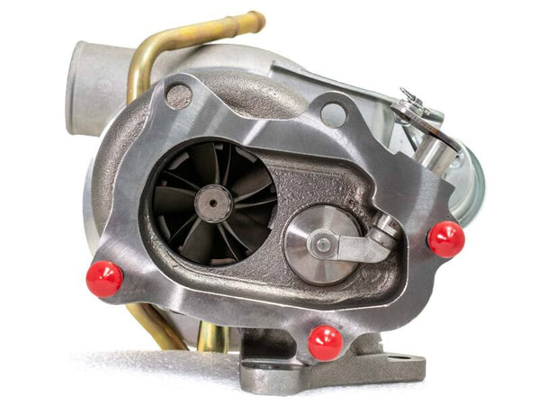 Forced Performance Subaru STi/WRX Grn UHF Turbo 60mm CH8CM Turbine Hsg 18PSI TiAL MVI WG w/Oil Line - Bull Strap