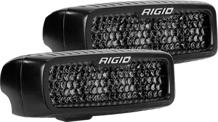 Rigid Industries SR-Q Series PRO Midnight Edition - Spot - Diffused - Pair - Bull Strap