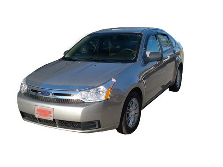 AVS 08-11 Ford Focus Ventvisor Outside Mount Window Deflectors 4pc - Smoke - Bull Strap