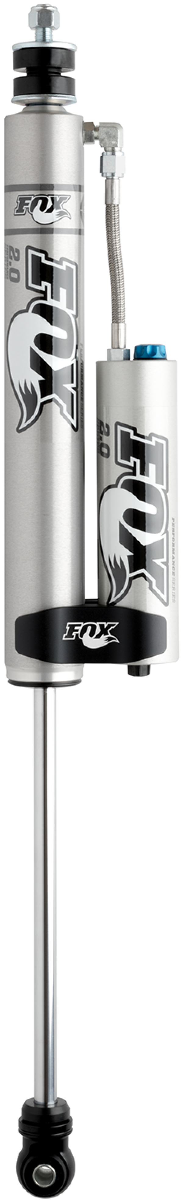 Fox 07+ Jeep JK 2.0 Factory Series 10.1in. Smooth Body R/R Front Shock w/CD Adjuster / 2.5-4in. Lift - Bull Strap
