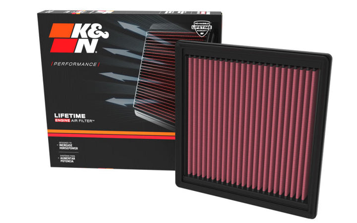K&N 22-23 Toyota Land Cruiser 3.5L V6/4.0L V8 Replacement Drop In Air Filter - Bull Strap