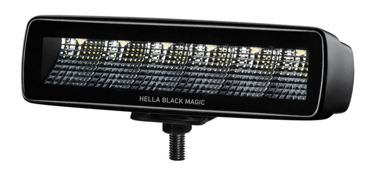Hella Universal Black Magic 6 L.E.D. Mini Light Bar - Flood Beam - Bull Strap
