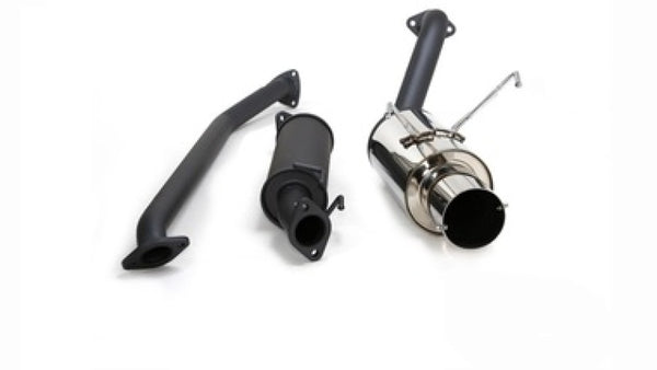 HKS 02-03 Acura RSX S Hi Power Exhaust w/ Silencer (SUS304 NO COATING) - Bull Strap