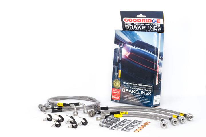 Goodridge 00-06 Chevrolet Tahoe (Rear Disc w/ Stabila Trak) Stainless Steel Brake Line Kit - Bull Strap