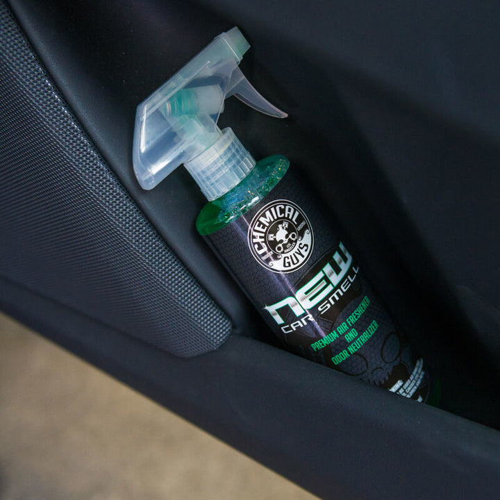 Chemical Guys New Car Smell Air Freshener & Odor Eliminator - 16oz - Bull Strap