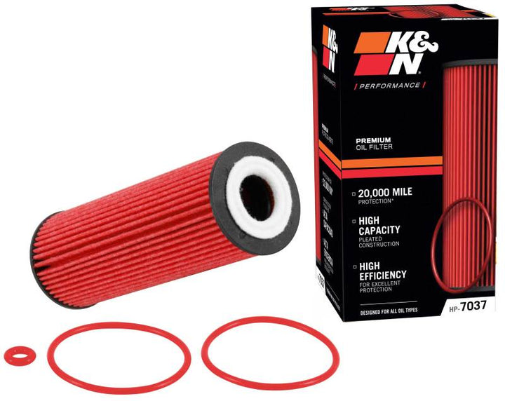 K&N Ford / Lincoln 1.938in OD x 5.5in H Oil Filter - Bull Strap
