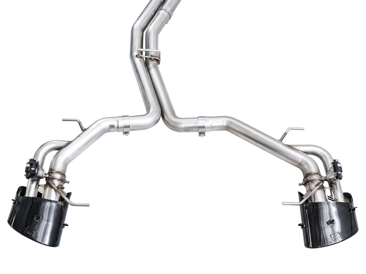 AWE Tuning 21-23 Audi C8 RS6/RS7 SwitchPath Cat-back Exhaust - Diamond Black Tips - Bull Strap