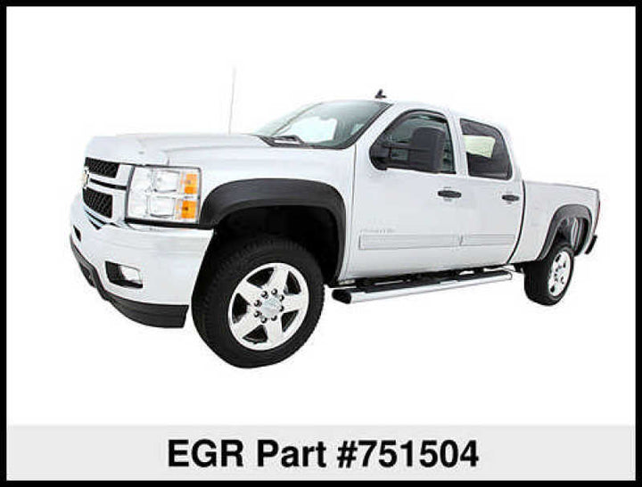 EGR 07-13 Chev Silverado 6-8ft Bed Rugged Look Fender Flares - Set (751504) - Bull Strap