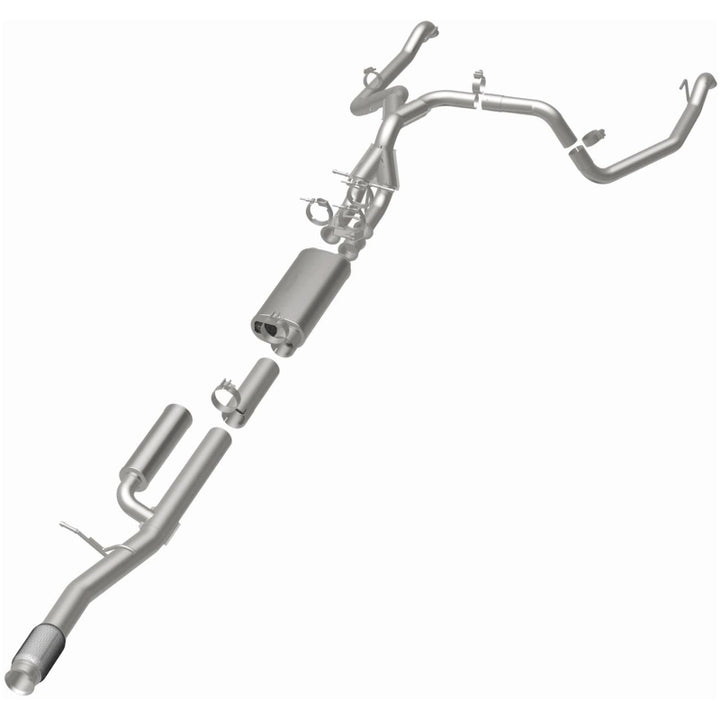 MagnaFlow 24-25 Chevrolet/GMC Silverado/Sierra 1500 ZR2/AT4X Overland Series Cat-Back Exhaust System - Bull Strap