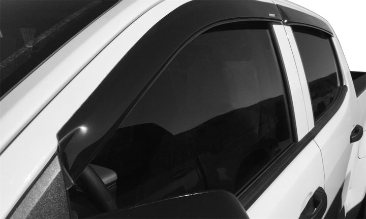 Husky Liners 19-24 RAM 1500 Quad Cab In-Channel Mount Ventvisor Low Profile (4pc) - Smoke - Bull Strap