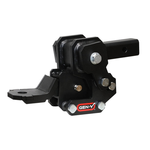 Gen-Y VOYAGER 4.75in 300lb Cargo TW 700lb Towing TW 7K Overall Hitch w/GH-103705 Platinum Ball Mount - Bull Strap