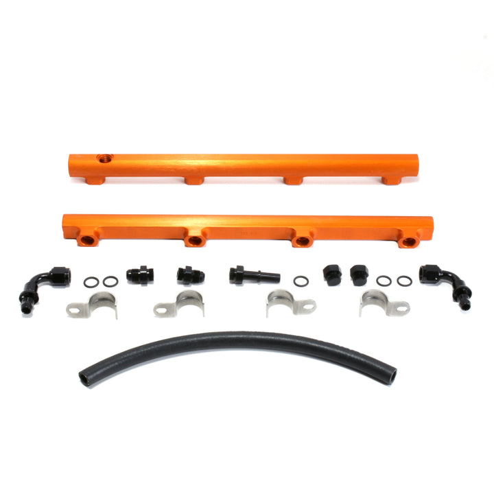 BBK 05-14 Dodge Hemi 5.7/6.1 High Flow Billet Aluminum Fuel Rail Kit (Non Trucks) - Bull Strap