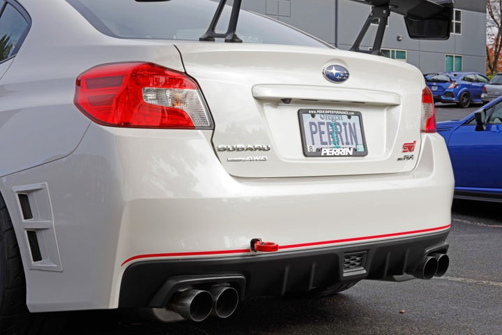 PERRIN 15-21 Subaru WRX/STI Tow Hook Kit (Rear) - Red - Bull Strap