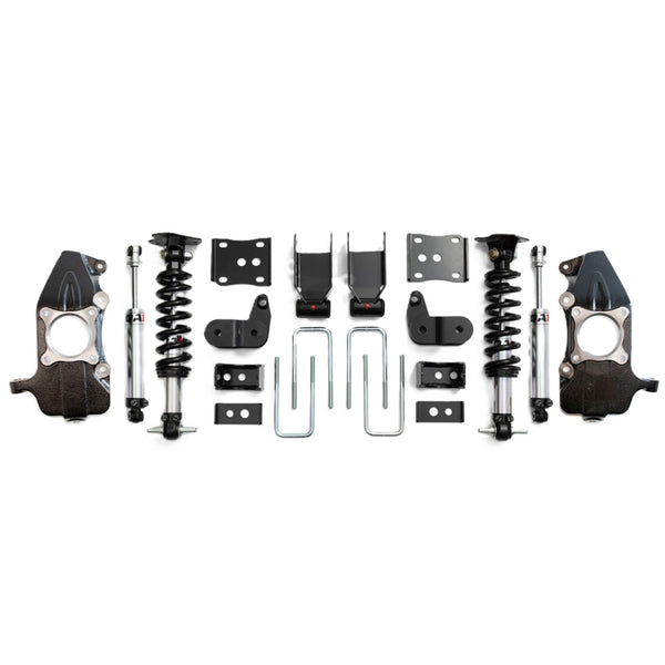 QA1 21-25 Ford F150 2WD Dual Adjustable Lowering Kit w/ Spindles - 3.5-5.5in - Bull Strap