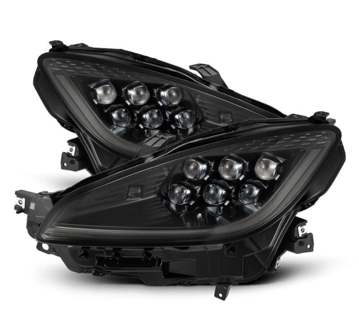 AlphaRex 21-23 Toyota GR86 / Subaru BRZ NOVA-Series LED Projector Headlights - Alpha Black - Bull Strap