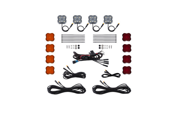 Diode Dynamics Single-Color Rock Light Installer Kit (4-pack) - Bull Strap