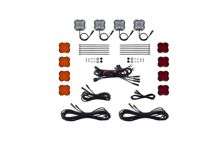 Diode Dynamics Single-Color Rock Light Installer Kit (4-pack) - Bull Strap