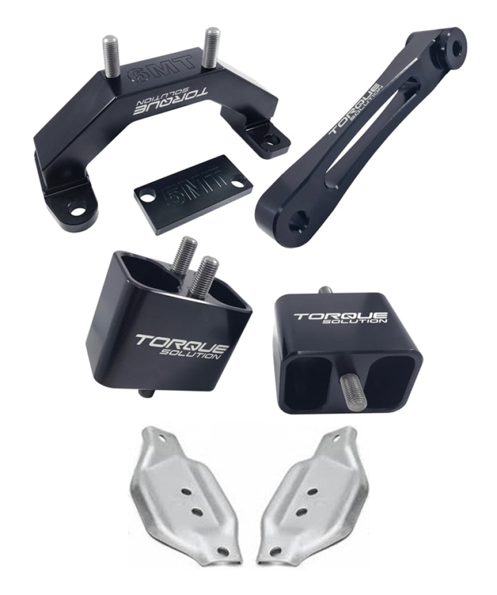 Torque Solution Engine & Transmission Mount Kit w/ Mount Plates 02-14 Subaru WRX / 04+ Subaru STI - Bull Strap