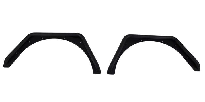 Fishbone Offroad 97-06 Jeep Wrangler TJ Steel Tube Fenders Front 3In Flare - Blk Textured Powdercoat - Bull Strap