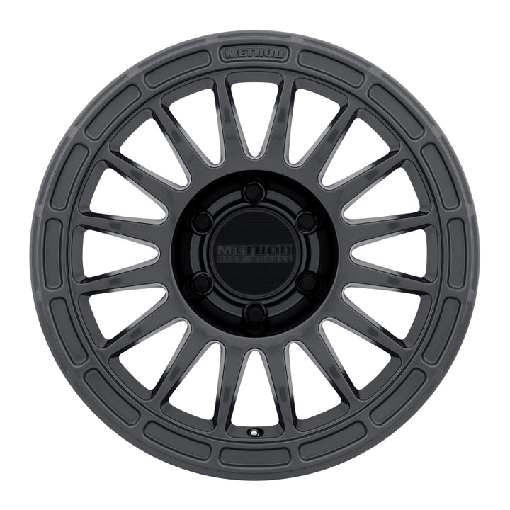 Method MR314 17x8.5 0mm Offset 6x5.5 106.25mm CB Matte Black Wheel - Bull Strap