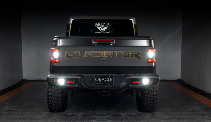 Oracle Jeep Gladiator JT Rear Bumper LED Reverse Lights w/ Plug & Play Harness - 6000K - Bull Strap