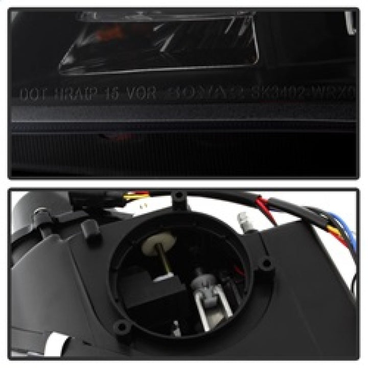 Spyder Subaru WRX 06-07 Projector Headlights - HID Model Only - Black PRO-YD-SWRX06-HID-LBDRL-BK - Bull Strap