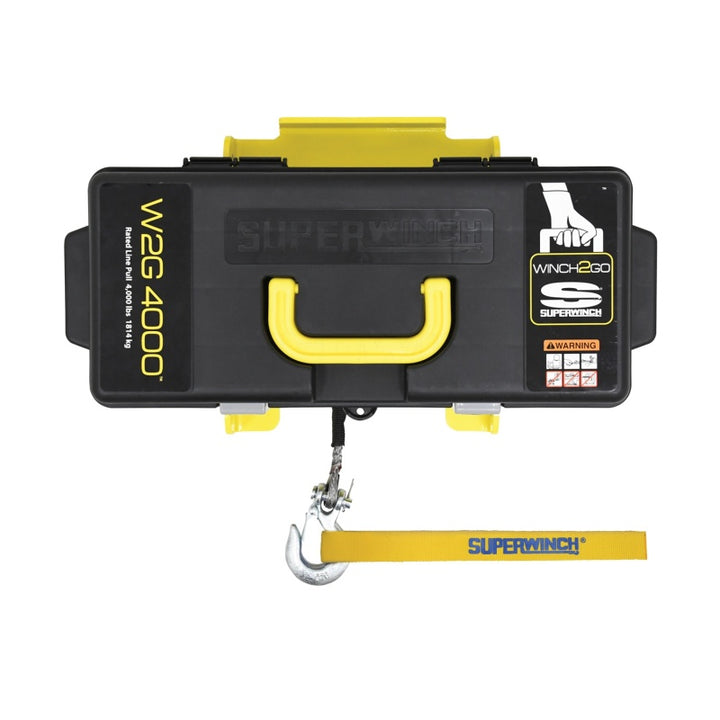 Superwinch 4000 LBS 12V DC 3/16in x 50ft Synthetic Rope Winch2Go - Bull Strap