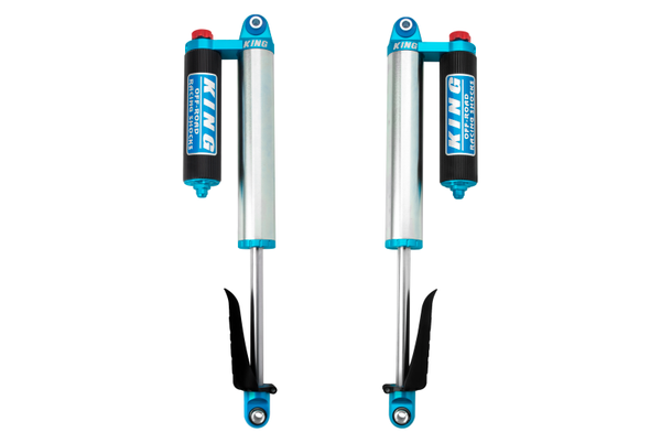 King Shocks 2020+ Jeep Gladiator Rear 2.5 Dia Piggyback Res Shock for 2.5in-5in Lift w/Adj (Pair) - Bull Strap