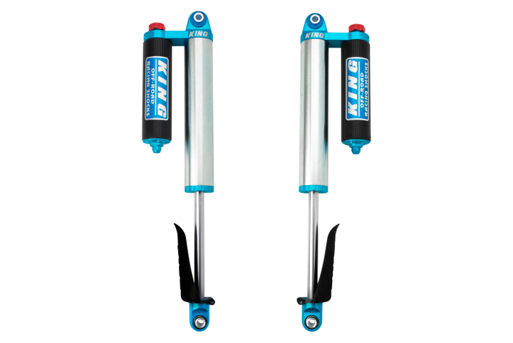 King Shocks 2020+ Jeep Gladiator Rear 2.5 Dia Piggyback Res Shock for 2.5in-5in Lift w/Adj (Pair) - Bull Strap