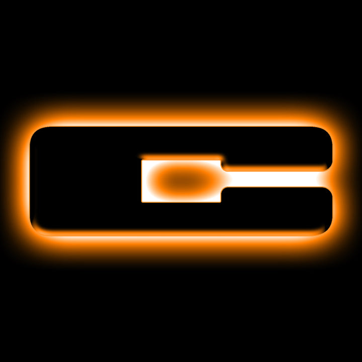 ORACLE Lighting Universal Illuminated LED Letter Badges - Matte Blk Surface Finish - C - Bull Strap