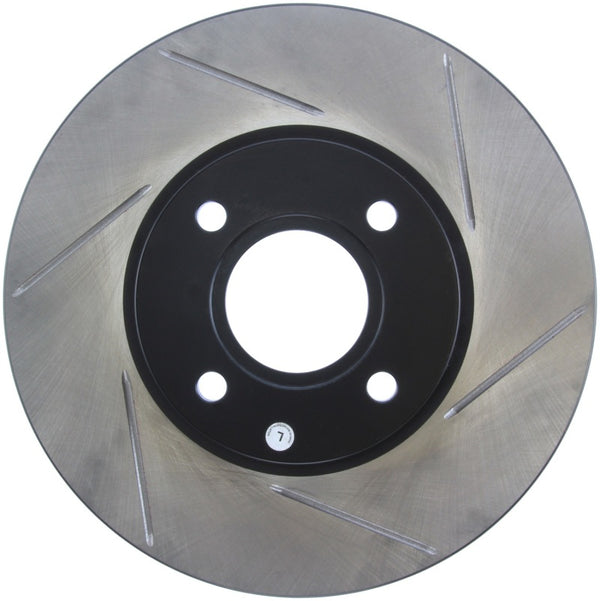 StopTech 2014 Ford Fiesta Left Front Disc Slotted Brake Rotor - Bull Strap