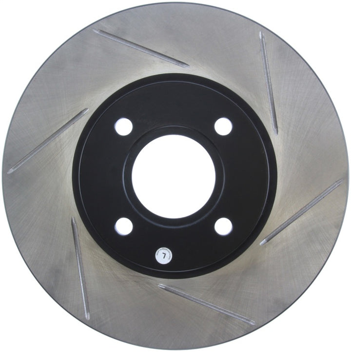 StopTech 2014 Ford Fiesta Left Front Disc Slotted Brake Rotor - Bull Strap