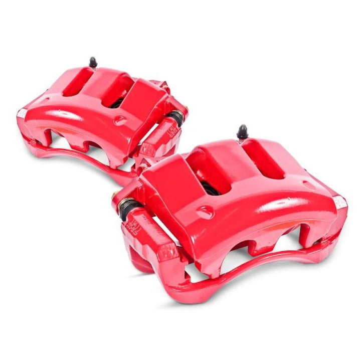 Power Stop 08-15 Toyota Sequoia Front Red Calipers w/o Brackets - Pair - Bull Strap
