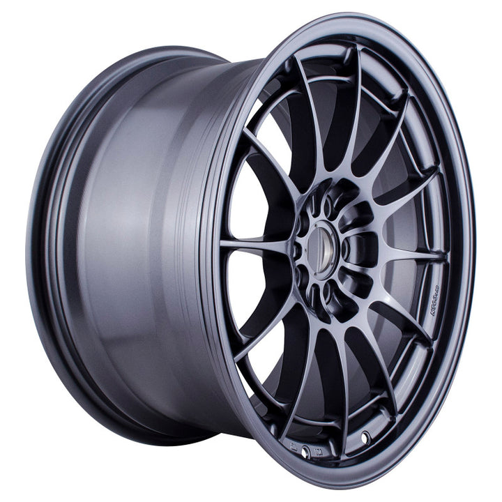 Enkei NT03+M 18x9.5 5x100 40mm Offset Gunmetal Wheel (MIN ORDER QTY 40) - Bull Strap