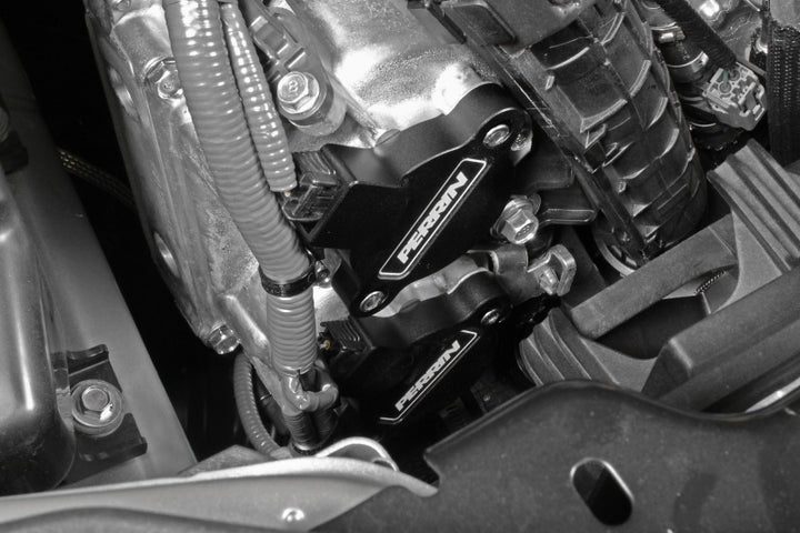 PERRIN 15-25 Subaru WRX / 04-18 Forester / 20-25 OBXT & LGXT Cam Solenoid Cover - Black - Bull Strap
