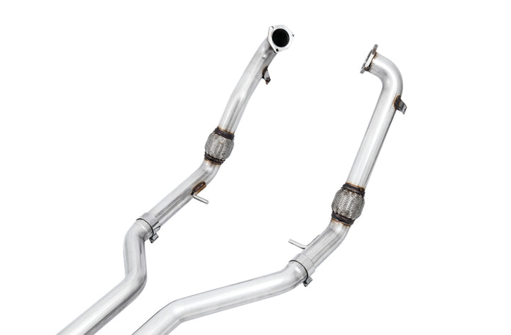 AWE Tuning Audi B9 S4 Track Edition Exhaust - Non-Resonated (Black 102mm Tips) - Bull Strap