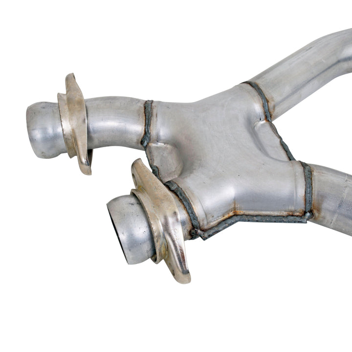 BBK 96-98 Mustang 4.6 Cobra High Flow X Pipe With Catalytic Converters - 2-1/2 - Bull Strap